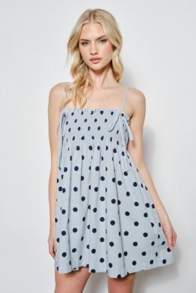 Dotted Darling Smocked Dress - Boutique Bella BellaDress