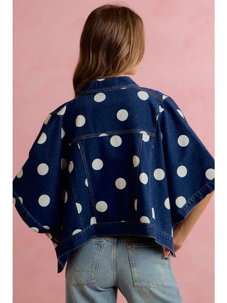 Dottie in Denim and Baby Blue Jacket - Boutique Bella BellaDenim Jacket