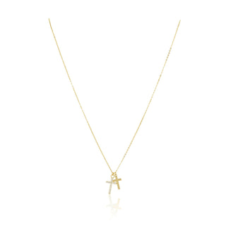 Double Cross Necklace - Boutique Bella BellaNecklace