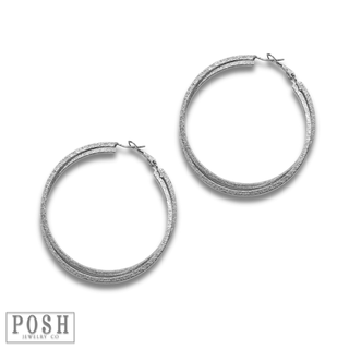 Double crossover hoop earring, last call - Boutique Bella BellaEarrings