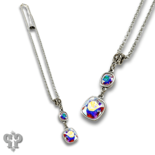 Double square Austrian crystal necklace - Boutique Bella BellaNecklaces