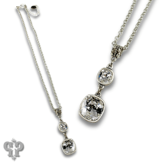 Double square Austrian crystal necklace - Boutique Bella BellaNecklaces