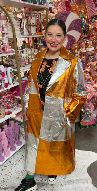 Dreamsickle Patchwork Coat - Boutique Bella BellaCoat