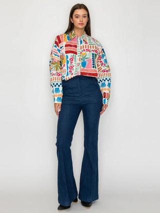 Dreamy Desert Print Oversized Top - Boutique Bella Bellatop