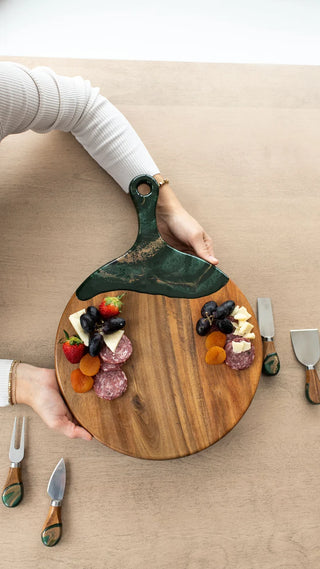 Cheese Paddle Acacia Boards - Jade