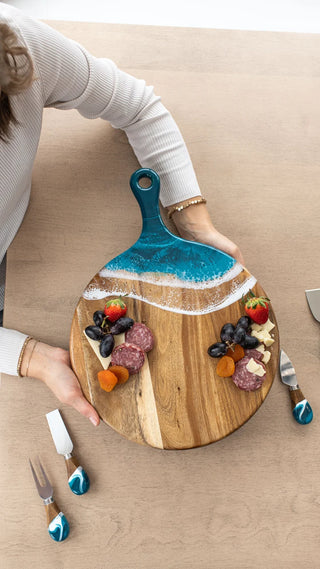 Cheese Paddle Acacia Boards - Ocean Vibes