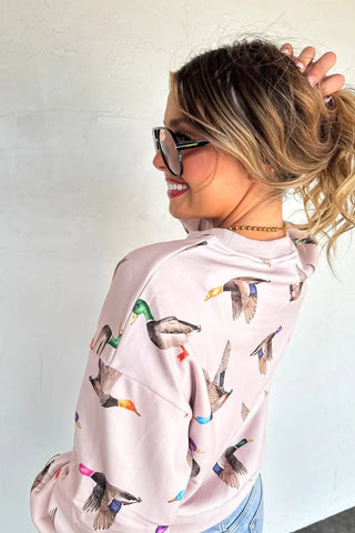 Duck Pullover Sweatshirt - Boutique Bella Bellasweatshirt