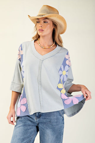 Dusty Petals Top - Boutique Bella BellaTOP