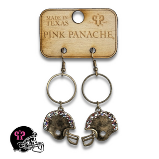 Football helmet Game Day earring with Austrian crystals - LC