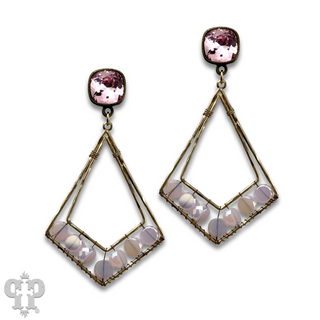 Pointed teardrop earring, Austrian crystal - LC