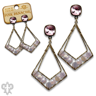 Pointed teardrop earring, Austrian crystal - LC