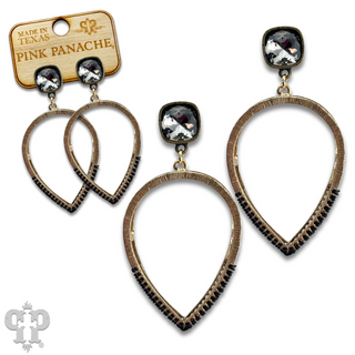 Upside down teardrop earring, Austrian crystal - LC
