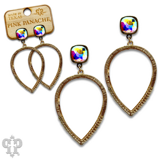 Upside down teardrop earring, Austrian crystal - LC