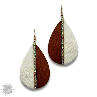 Mixed media teardrop earring last call