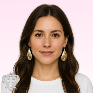 Large raindrop earring with Austrian crystals