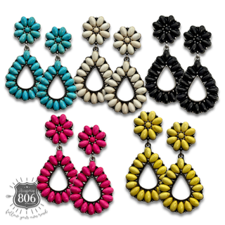 Western stone teardrop earring