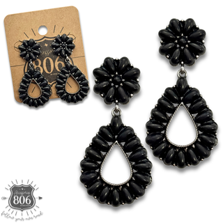 Western stone teardrop earring