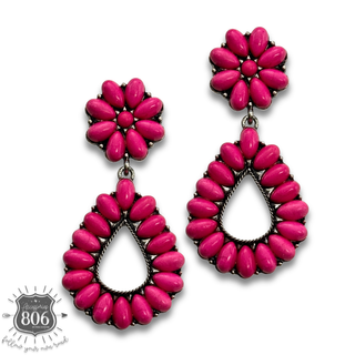 Western stone teardrop earring