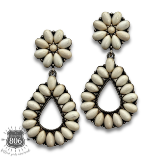Western stone teardrop earring