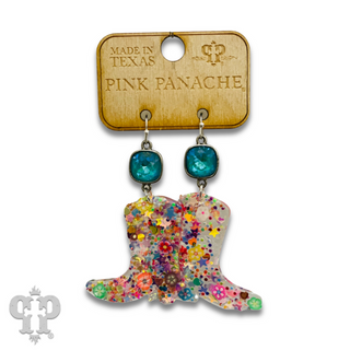 Acrylic earring with Austrian crystal - LC