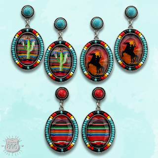 Small oval seed bead earring, last call