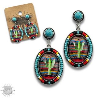 Small oval seed bead earring, last call