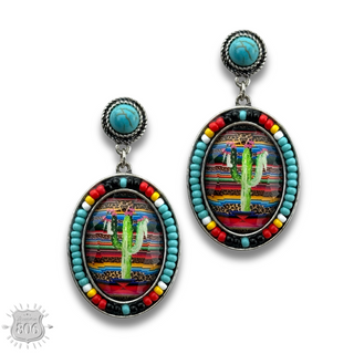 Small oval seed bead earring, last call
