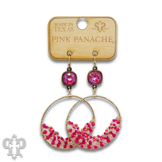 Seed bead cluster earring with Austrian crystal - LC
