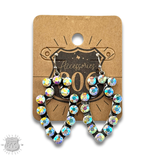Rhinestone arrowhead earring - LC