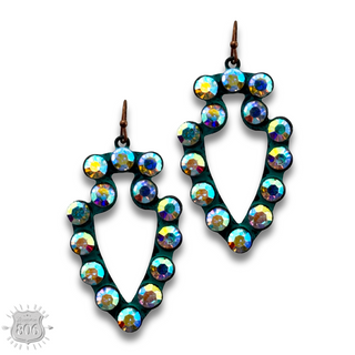 Rhinestone arrowhead earring - LC