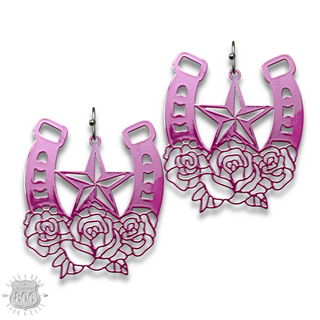 Flower horseshoe earring - LC
