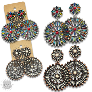 Southwest round earring - LC