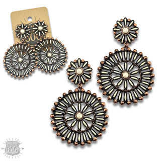 Southwest round earring - LC