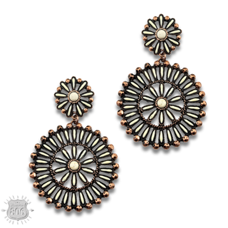 Southwest round earring - LC