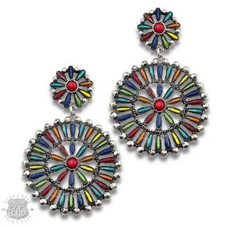 Southwest round earring - LC