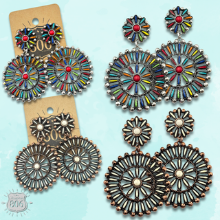 Southwest round earring - LC