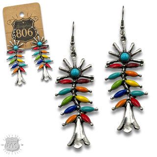 Southwest flower earring - LC