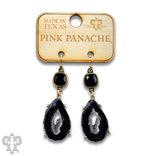 Druzy earring with Austrian crystal - LC
