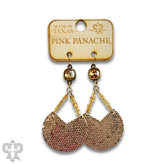 Glitter disc earring with Austrian crystal - LC