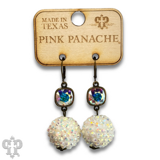 Crystal ball earring with Austrian crystal