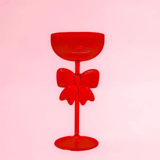 Bow & Bubbly Holiday Coupe - Red