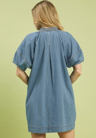 Easy Days Denim Dress - Boutique Bella BellaDress