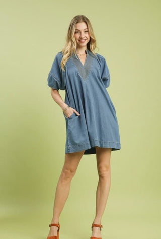 Easy Days Denim Dress - Boutique Bella BellaDress