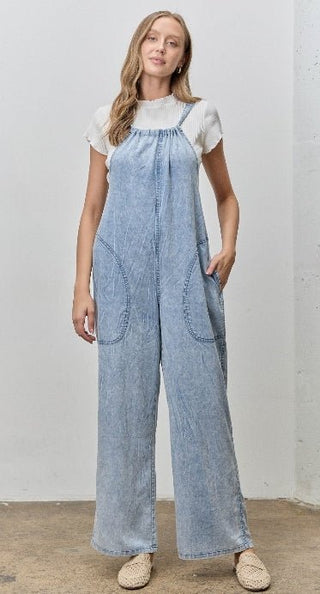 Easy Days Soft Denim Overalls - Boutique Bella BellaOveralls