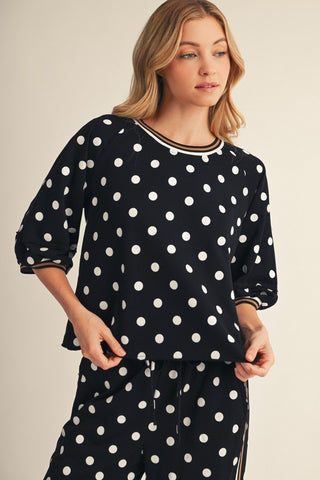 Raw Edge Polka Dot Set