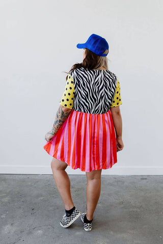 Eclectic Jungle Babydoll Dress - Boutique Bella BellaDress