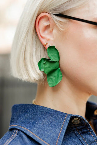 Eden - Green Statement Earrings - Boutique Bella Bellaearrings