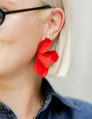 Eden - Red Statement Earrings - Boutique Bella BellaEarrings