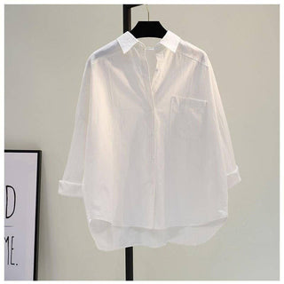 Effortless White Button-Down Top - Boutique Bella Bellashirt