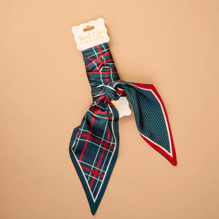 Evergreen Plaid Twirl & Tie Scarf